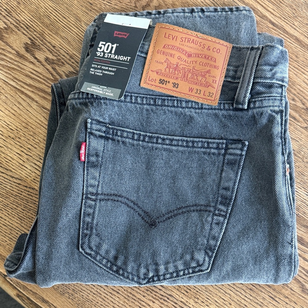 Levi's Men's 501 ‘93 Straight Jeans - Dark Gray